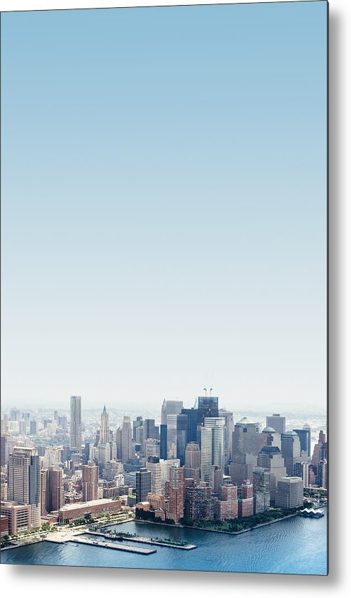 Lower Manhattan Metal Print featuring the photograph New York City Skyline From The by Franckreporter