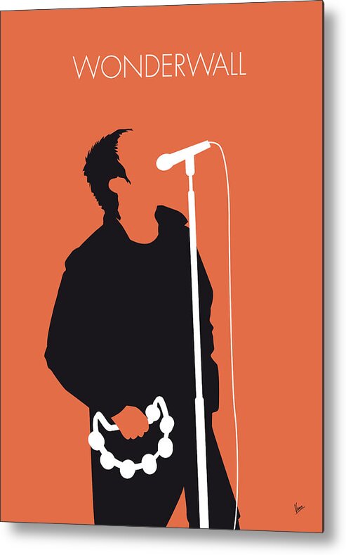 Oasis Metal Print featuring the digital art No023 MY Oasis Minimal Music poster by Chungkong Art