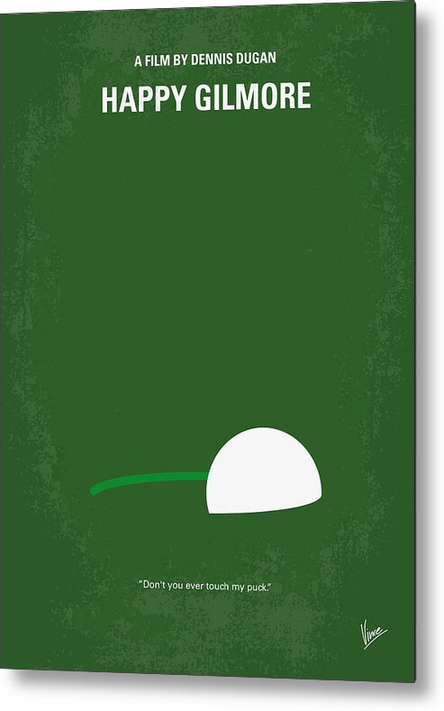 Happy Gilmore Metal Print featuring the digital art No256 My Happy Gilmore minimal movie poster by Chungkong Art