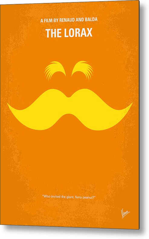 The Lorax Metal Print featuring the digital art No261 My THE LORAX minimal movie poster by Chungkong Art