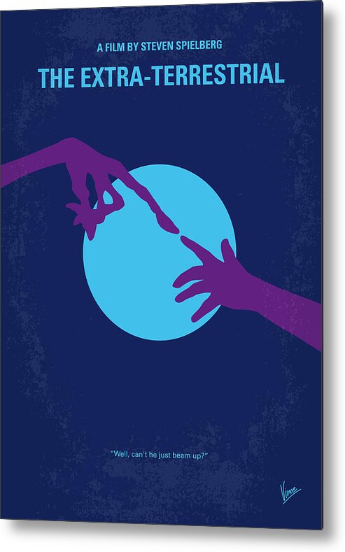 E.t. Metal Print featuring the digital art No282 My ET minimal movie poster by Chungkong Art