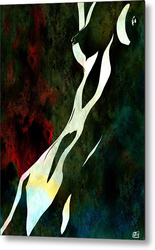 Giuseppe Cristiano Metal Print featuring the drawing Nude Nuber Nine by Giuseppe Cristiano