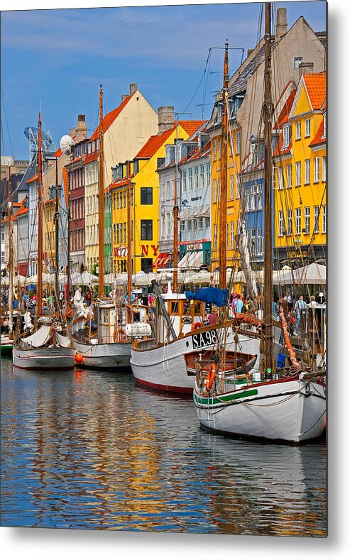 Europe Metal Print featuring the photograph Nyhavn sailboats by Dennis Cox