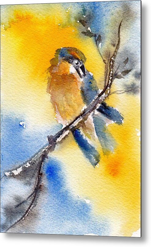Birds Metal Print featuring the painting October Second by Anne Duke