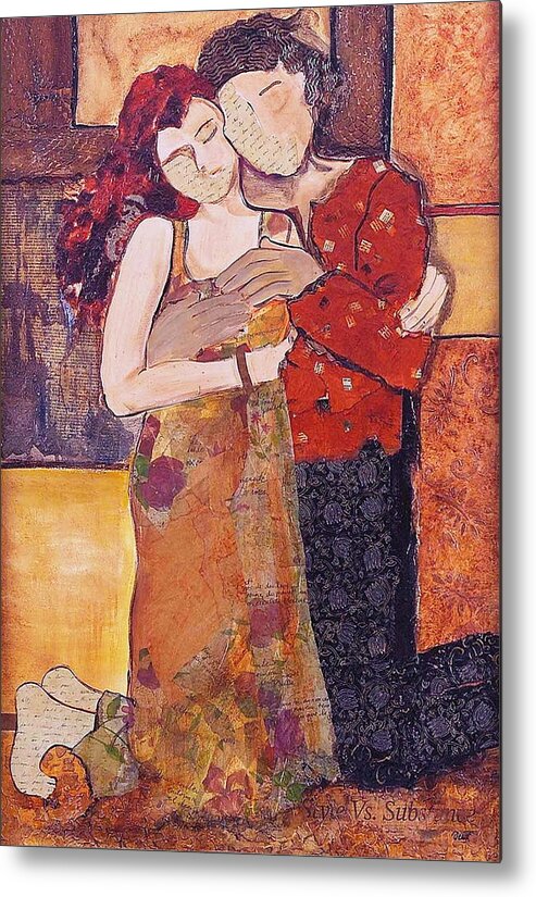 Man Metal Print featuring the painting Ode to Klimt by Debi Starr