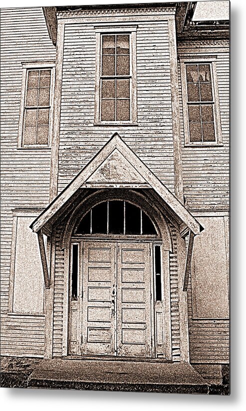 Architecture Metal Print featuring the photograph Old School by Jim Painter