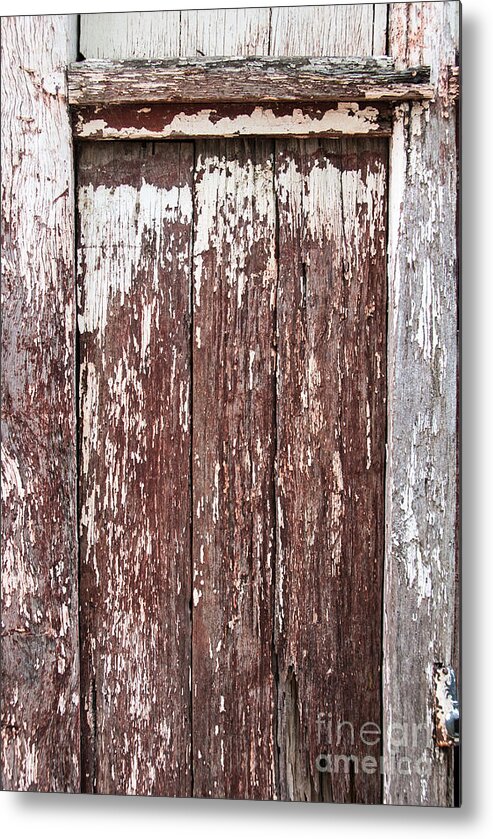 Rustic Metal Print featuring the digital art Old shed door by Fran Woods