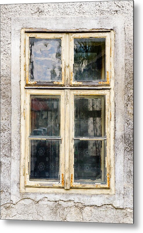 Old Metal Print featuring the photograph Old window by Les Palenik
