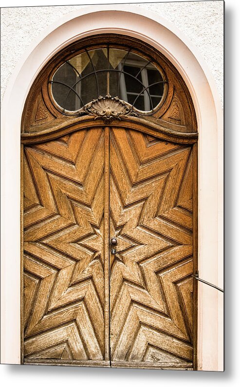 Arch Metal Print featuring the photograph Old Wooden Door by Foottoo