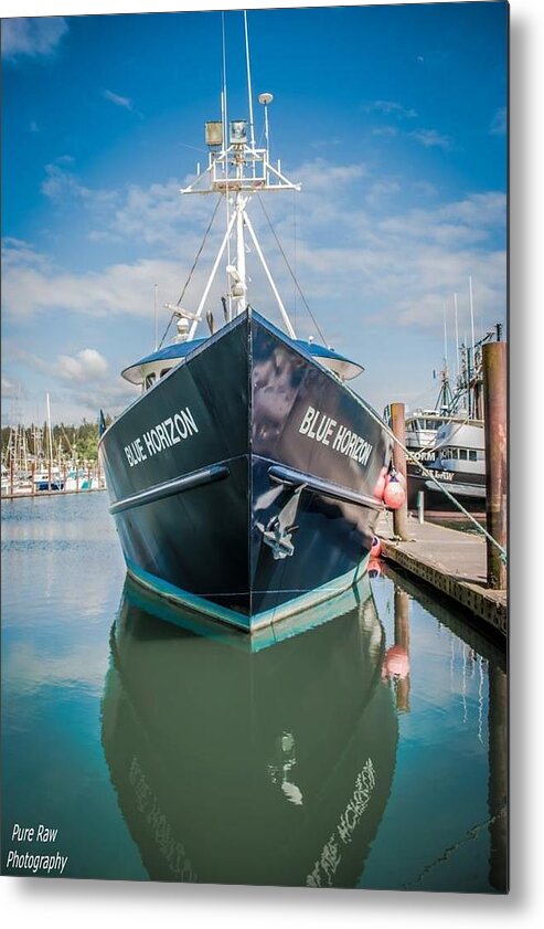 Boat Metal Print featuring the photograph Out To Sea by Steven Brodhecker