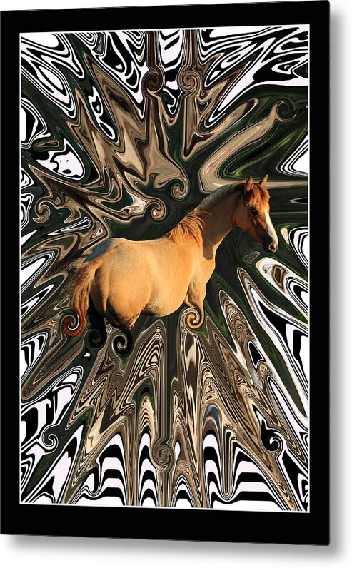 Abstract Metal Print featuring the photograph Pale Horse by Aidan Moran