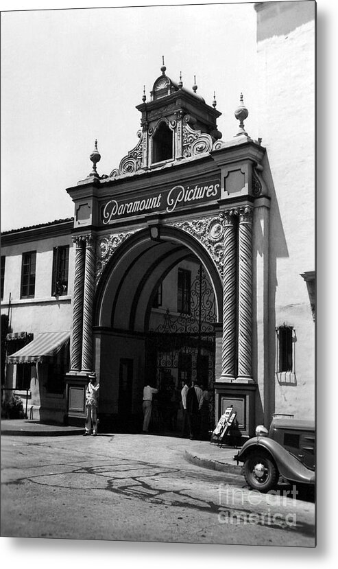 Paramount Studios Metal Print featuring the photograph Paramount Studios 1937 by Sad Hill - Bizarre Los Angeles Archive