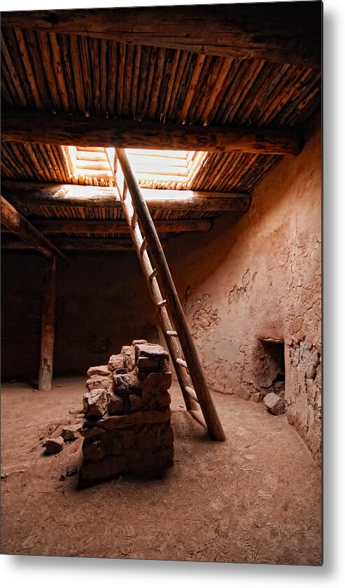 Sherry Day Metal Print featuring the photograph Pecos Kiva Ladder by Ghostwinds Photography