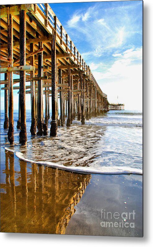 Ventura Metal Print featuring the photograph Pier Reflection by Norma Warden