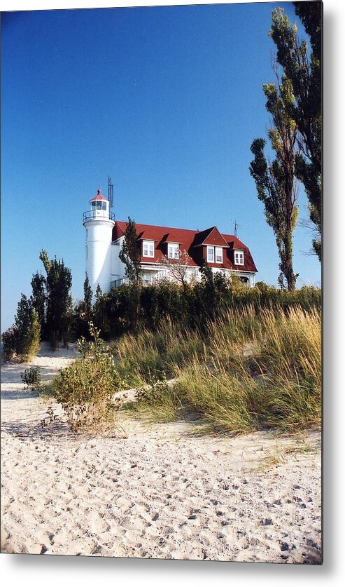 Lighthouse Metal Print featuring the photograph Point Betsie Lighthouse by Crystal Nederman