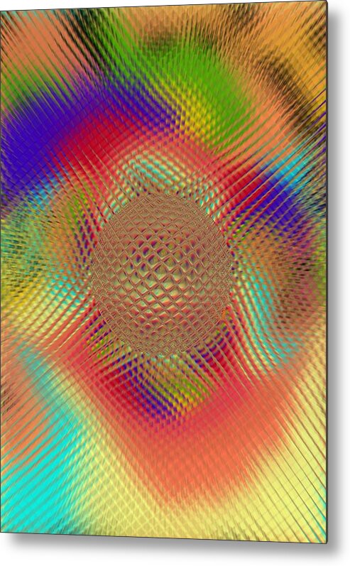 Abstract Metal Print featuring the digital art Probing Orb by Pharris Art