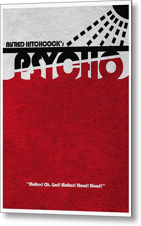 Alfred Hitchcock Metal Print featuring the digital art Psycho by Inspirowl Design