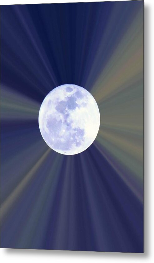 Moon Metal Print featuring the photograph Radiant Moon by Kelly Nowak