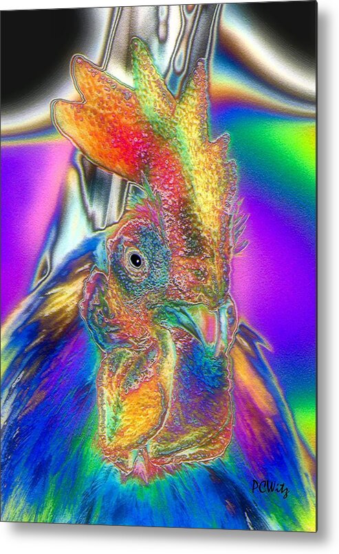 Rooster Metal Print featuring the photograph Radiant Rooster by Patrick Witz