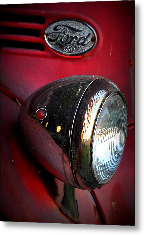 Ford Truck Metal Print featuring the photograph Red Ford by Stacy Abbott