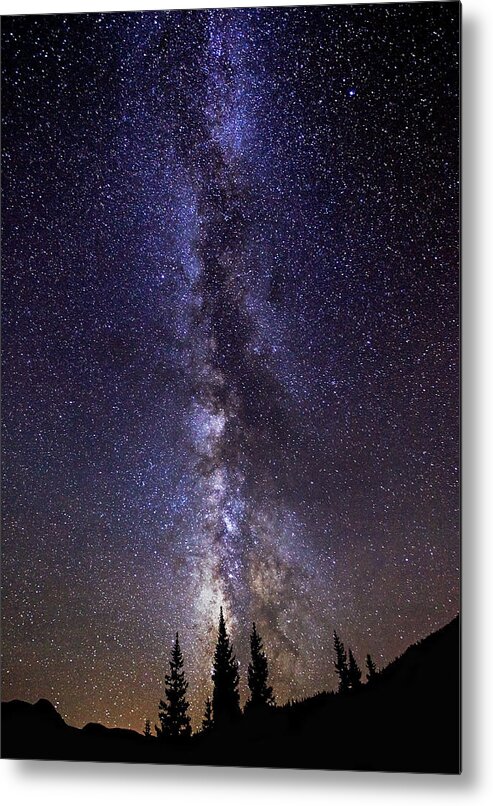 Milky Way Metal Print featuring the photograph Red Mountain Milky Way by Darren White