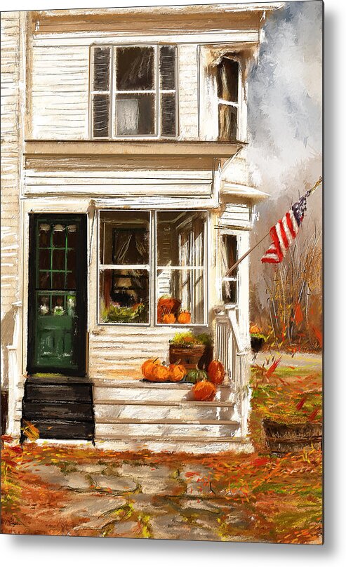 Porches Metal Print featuring the painting Remembering When- Porches Art by Lourry Legarde