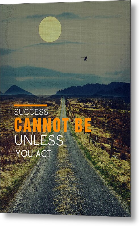 Success Metal Print featuring the digital art Road to Success by Celestial Images