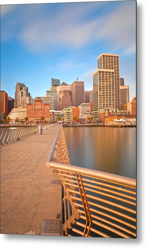 City Metal Print featuring the photograph Road To The city by Jonathan Nguyen