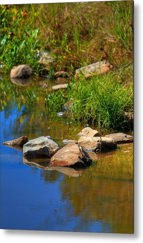 Rock Metal Print featuring the photograph A Clear Reflection by Ester McGuire