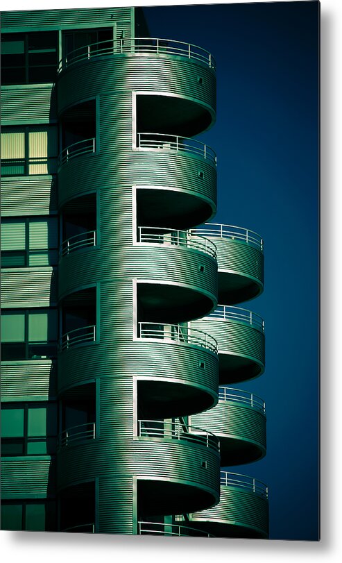 Architecture Metal Print featuring the photograph Round and Round Up and Down by Christi Kraft