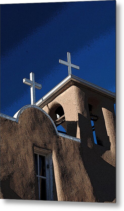 Architecture Metal Print featuring the photograph San Francisco Mission Belltower by Glory Ann Penington