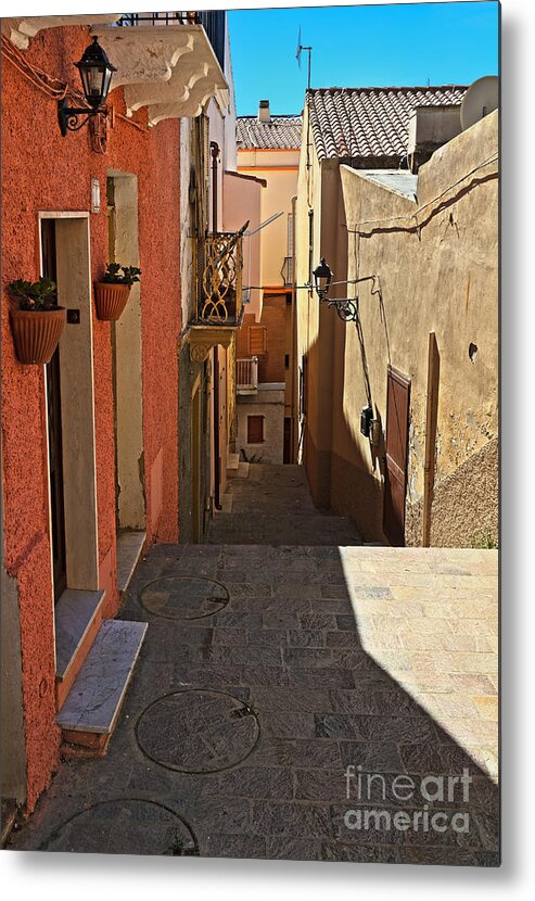 Ancient Metal Print featuring the photograph Sardinia - old town in Carloforte by Antonio Scarpi