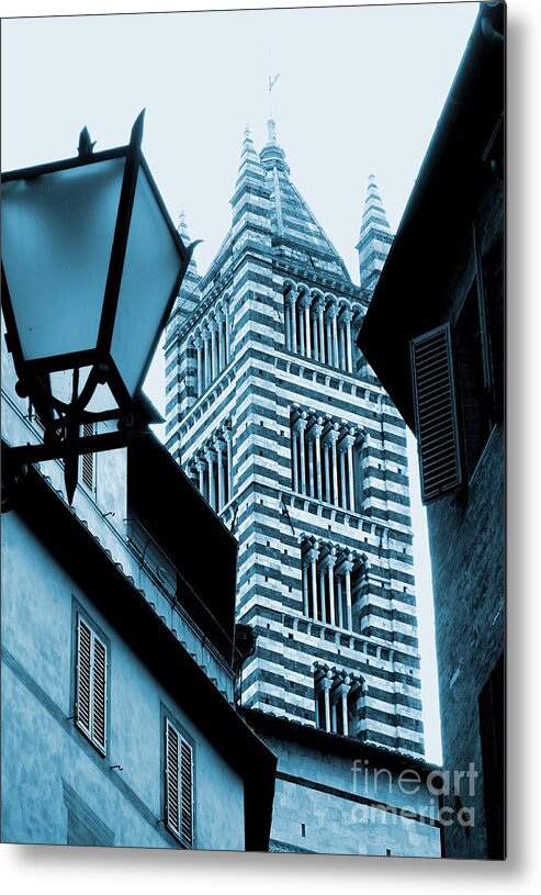 Travel Metal Print featuring the photograph Siena Blue by Anna and Sergey