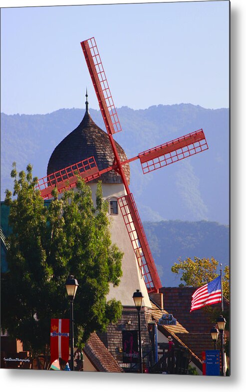 Solvang Windmill Metal Print featuring the photograph Solvang Windmill by Ivete Basso Photography