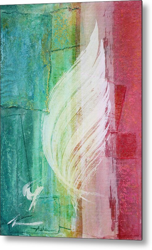 Abstract Painting Metal Print featuring the painting Spirit of Christmas by Asha Carolyn Young