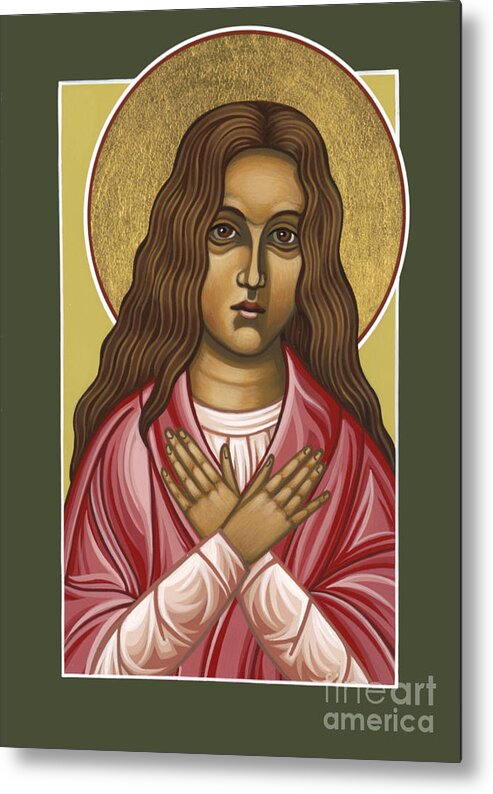 St. Maria Goretti: Patroness Of Abused Children Metal Print featuring the painting St. Maria Goretti Patroness of Abused Children 067 by William Hart McNichols