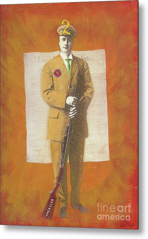 2nd Amendment Metal Print featuring the mixed media Stand Up For The Second Amendment by Desiree Paquette