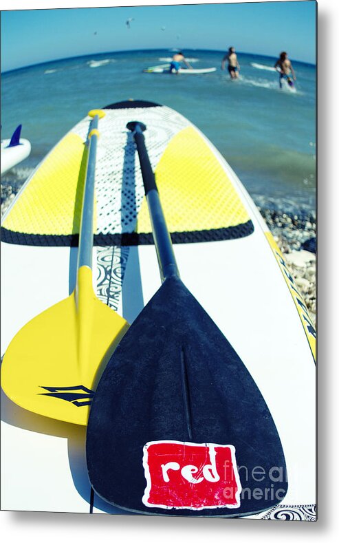 Action Metal Print featuring the photograph Stand Up Paddle Board by Stelios Kleanthous