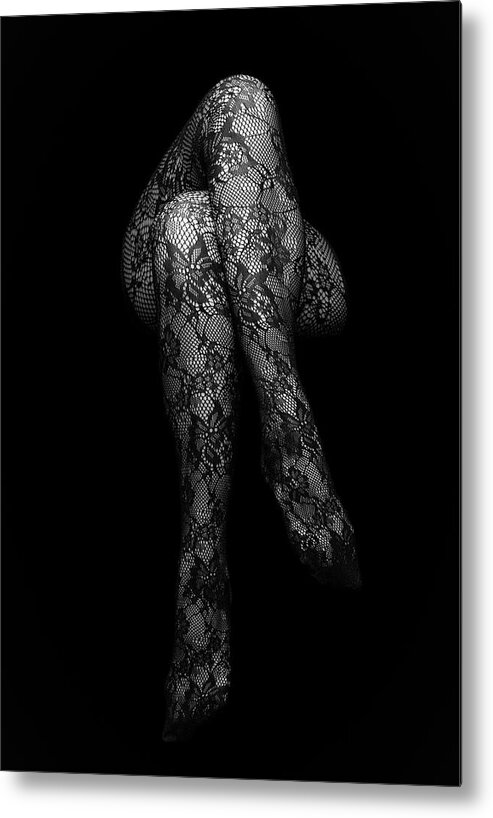 Legs Metal Print featuring the photograph Stockings by N?ndor L?szl?