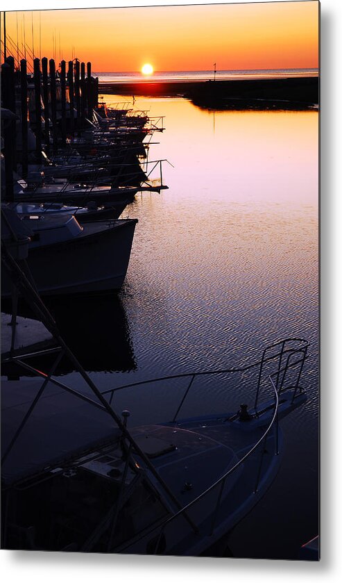 Orleans Metal Print featuring the photograph Sunset on the Marina by James Kirkikis