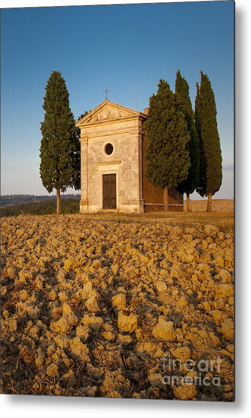 Chapel Metal Print featuring the photograph Sunset over Cappella di Vitaleta by Brian Jannsen