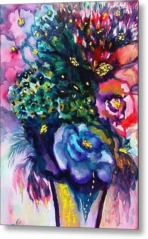 Ksg Metal Print featuring the painting Surprising Summer by Kim Shuckhart Gunns