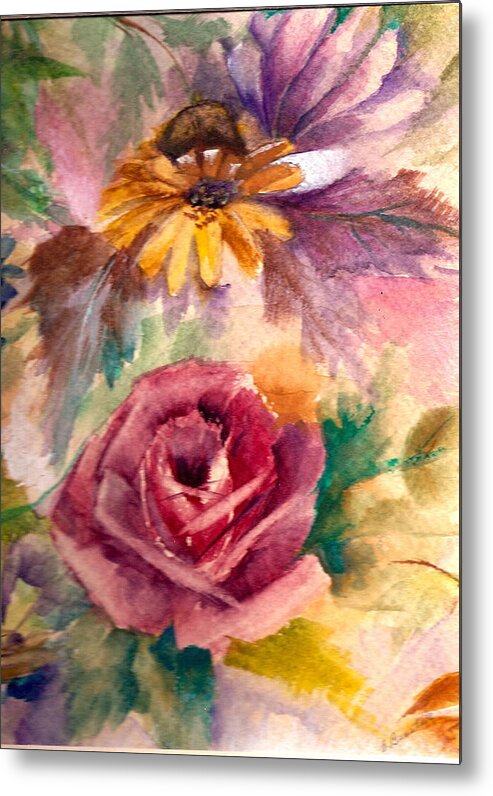 Flowers Metal Print featuring the painting Sweetness by Ellen Canfield