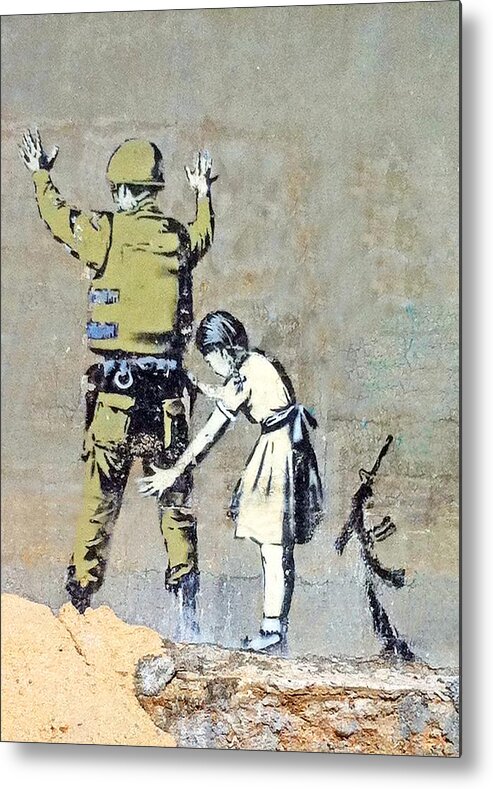 Banksy Metal Print featuring the photograph Switch Roles by Munir Alawi