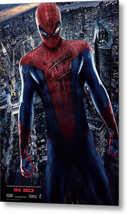 Spider-man Metal Print featuring the photograph The Amazing Spider-Man by Movie Poster Prints