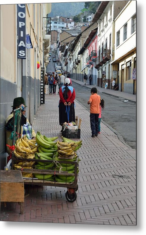 Quito Metal Print featuring the photograph The Banana Seller by Steven Richman