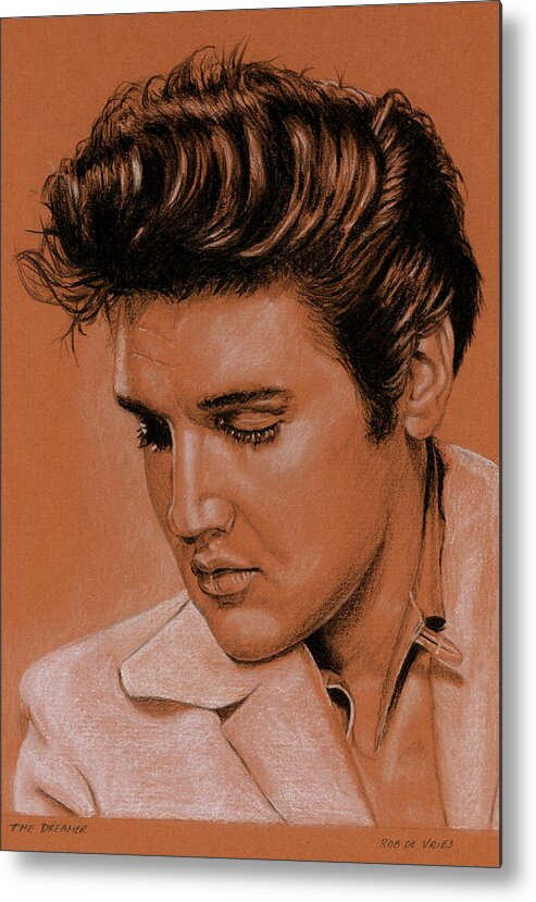 Elvis Metal Print featuring the drawing The dreamer by Rob De Vries