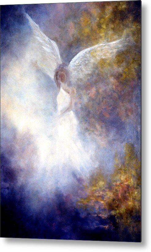Angel Metal Print featuring the painting The Guardian by Marina Petro