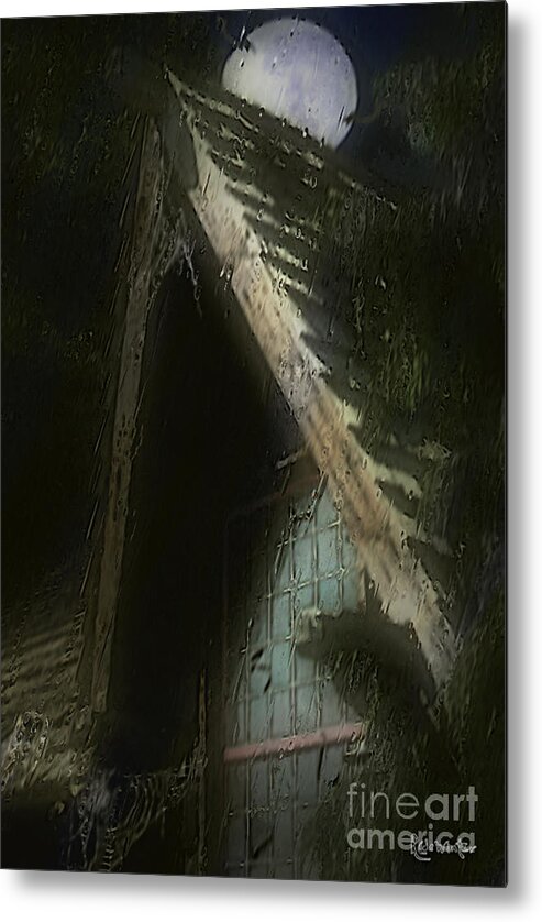 House Metal Print featuring the painting The Haunted Gable by RC DeWinter