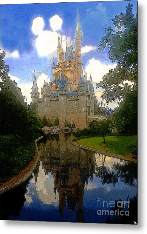 Art Metal Print featuring the painting The House of Cinderella by David Lee Thompson